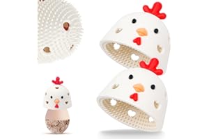 TULOBI 2PCS Silicone Egg Cleaner for Fresh Eggs, Egg Washer for Fresh Eggs, Egg Scrubber for Fresh Eggs, Egg Washer for Fresh Eggs, Reusable Cleaning Tools for Egg Washer (White)