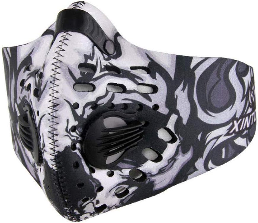 Dustproof Mask, Anti Pollution Face Mask with PM2.5 Activated Carbon Filters Breathable Protective Sports Masks for Running Cycling Outdoor Activities