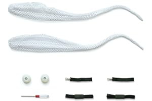 speevers Sock Poi Set for Beginners and Professionals, Non Stretch Super Soft Net 5 Colors Available, LED Light Show, LED Juggling Ball Props (White)