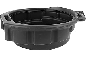 Jauarta Oil Drain Pan 10L Black Plastic Anti Splashing Motor Oil Drip Catcher Pan for Home Work Shop