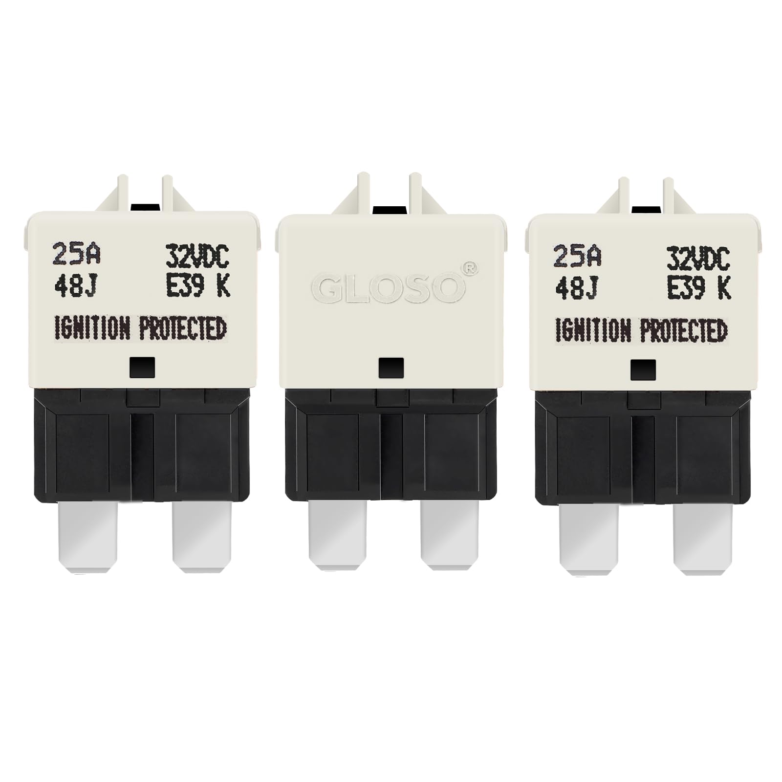 GLOSO E39 ATO ATC manual reset circuit breaker(25A,3PACK)