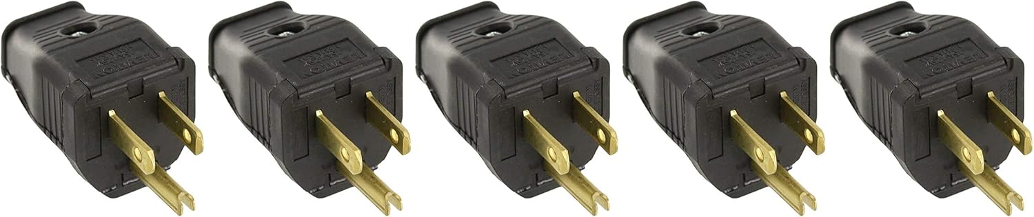Leviton 3W101-E 2-Pole, 3 Wire Grounding Plug, Black - Spark Plug And Ignition Tools - 