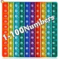 Number 1 100 P0pp it with Numbers, Coolbird Square Math Toy 100bubbles Learning Tool for Teachers to Create Kinds of Math Man