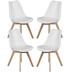 Sweetcrispy Dining Chairs Set of 4, Kitchen Room PU