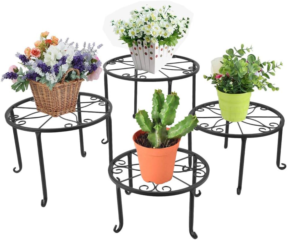 Homgrace Metal Plant Stand 4 in 1 Potted Plant Stand Floor