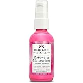 HERITAGE STORE Rosewater Face Moisturizer - Soothing Gel Moisturizer with Rose Complex, Niacinamide and Hyaluronic Acid - Dry to Combination Skin Care - Hypoallergenic, Vegan, 60-Day Guarantee, 2oz