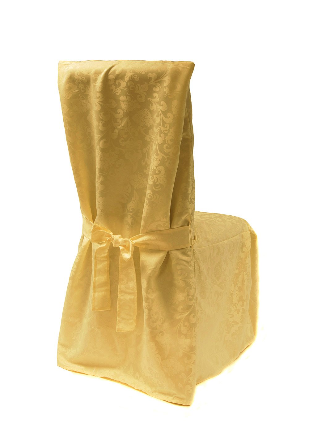 Decor Essentials DAMASK DINING CHAIR COVERS WITH PLEATS RJ03 5 COLOURS LIVING ROOM DINING CHAIR