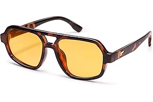 VANLINKER Retro Aviator Sunglasses for Women Men Trendy 70s Polarized Square Shades Vintage Oversized Sun Glasses VL9917