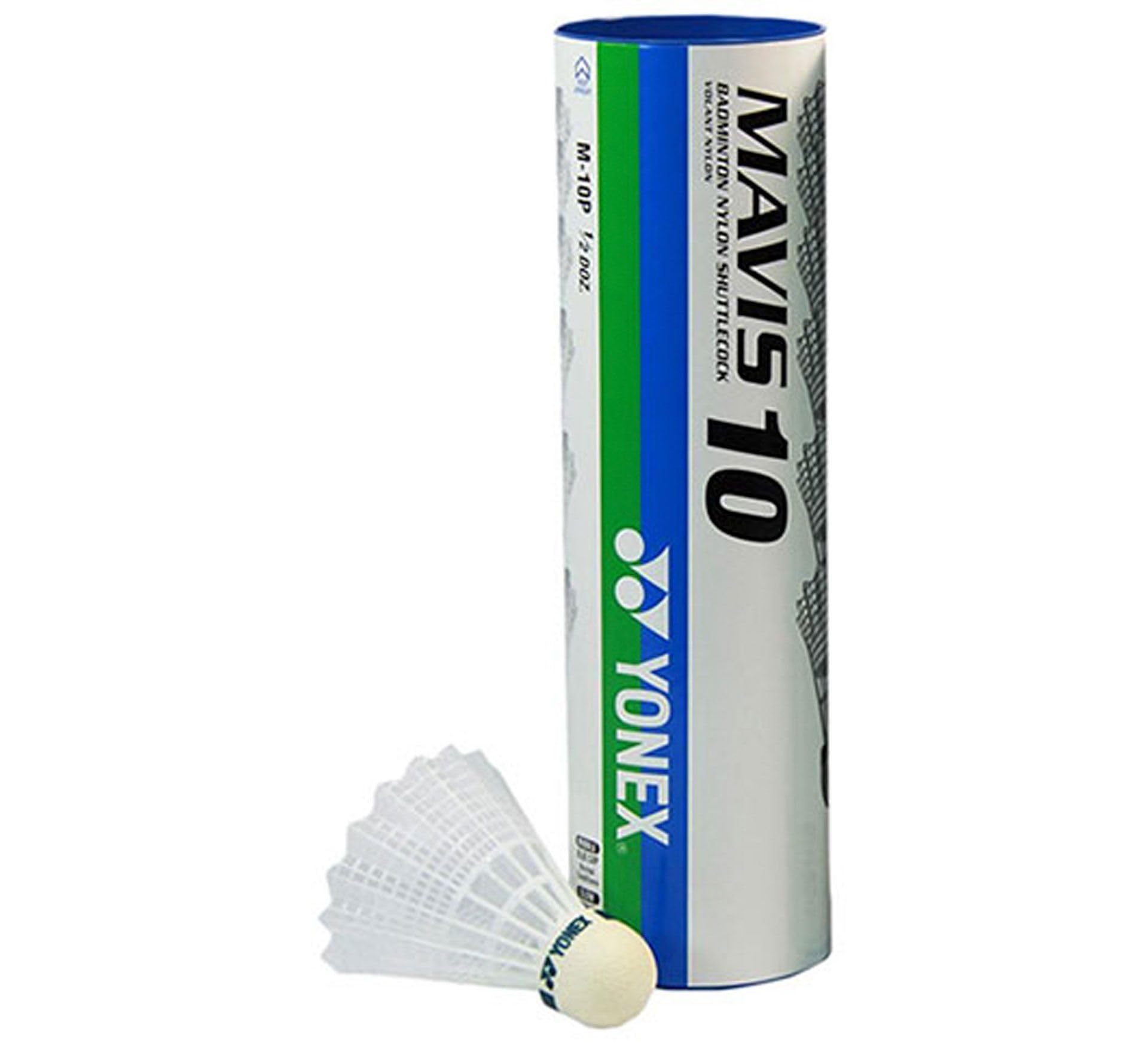 YONEX Mavis 10 Badminton Shuttlecocks - Tube of 1/2 Dozen, Colour - White, K-REY-YX10