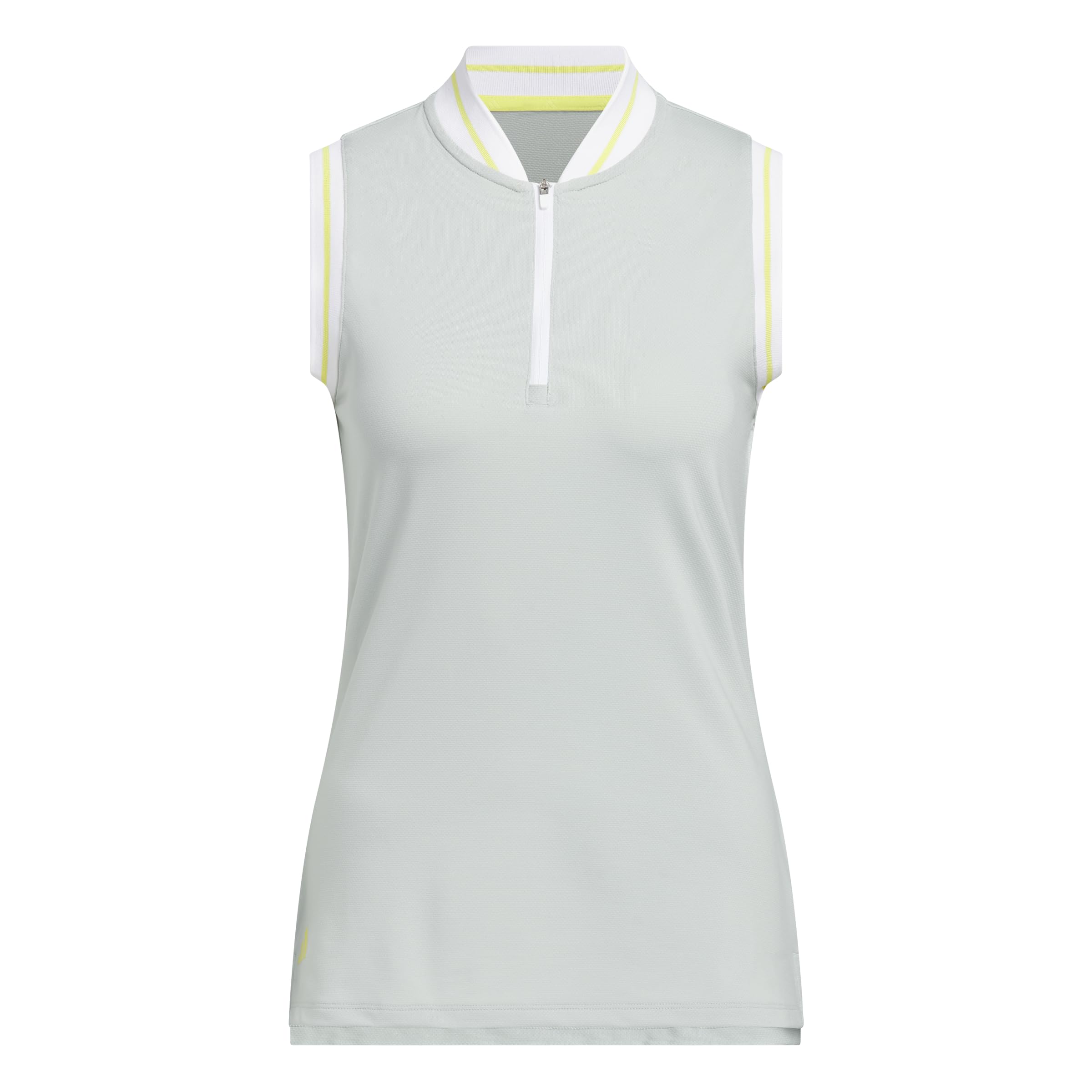Adidas Women’s Ultimate365 Quarter-Zip Sleeveless Polo Shirt, Wonder Silver, X-Large
