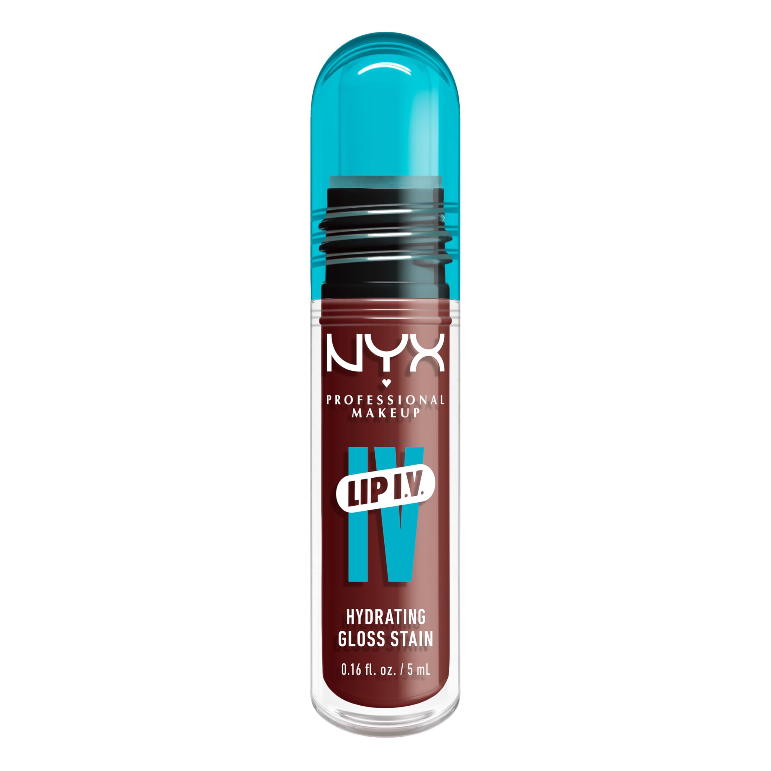 NYX Professional Makeup Lip IV Lip Stain, 1-Swipe Vitamin-Infused Longwear Color, Hydrating Gloss, Up to 12HR Hydration, High Pigment, Wet Shine Finish, Vegan Formula, Mocha Me Wet