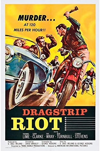 Dragstrip Riot Movie Ad Wall Decal 23 x 36 Home Theater Decor 23 x 36