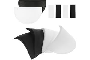 WOFASHPURET 2 Pcs Self-Adhesive Sponge Shoulder Pads 0.39 Inch Thick Inserts For Women Suits Shirts Black White Replacement C