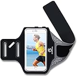 【進化版】CRONA ランニング アームバンド スポーツ アーム バンドケース 鍵入り カード収納 超薄型軽量 調節可能 防汗 縫い目なし ブラック 3ケ月保証