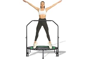 DARCHEN 450 lbs Mini Trampoline for Adults, Indoor Small Rebounder Exercise Trampoline for Workout Fitness for Quiet and Safely Cushioned Bounce, [40 Inch]