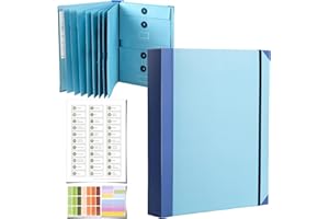 Accordion File Organizer Manila Pocket Document Folder, Portable Multi-Pocket Filing Folder, for Passports, Birth Certificate