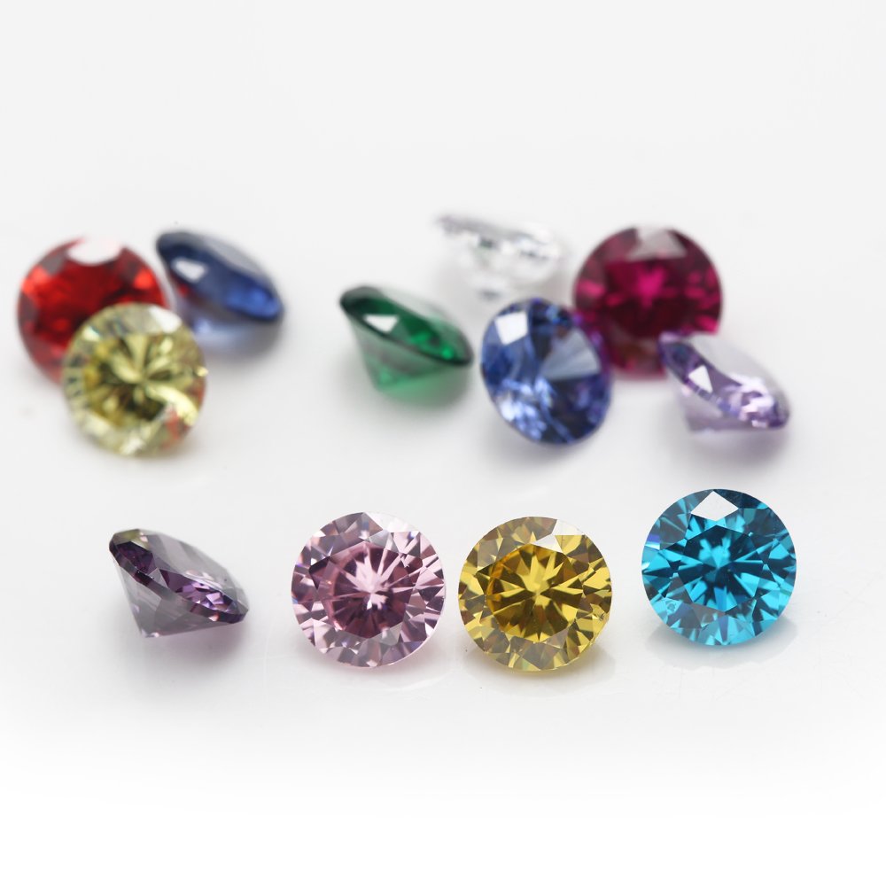 1200 PCS Loose Cubic Zirconia Stones - Round Cut, 1.0-10.0mm, 12 Colors, Mix Of CZ, Synthetic Corundum, Spinel - View #9
