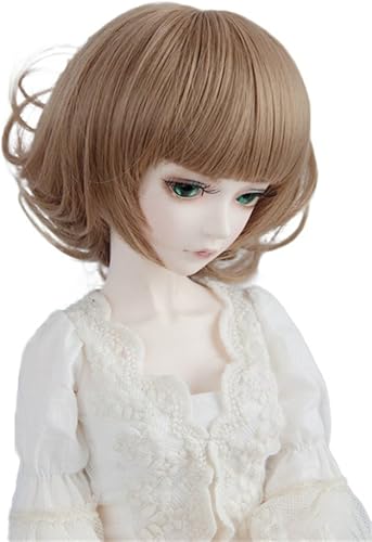 Amazon Remeehi ドール用ウィッグ ブラウン はっつん ウィッグ ショート ボブ カール 巻き髪 1 6 ドレス アクセサリー おもちゃ