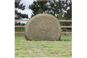 hay chix Round Bale Hay Nets for Horses - 5 Ft. Large Slow Feed Hay Net with 1 3/4" Holes - “The Goldilocks” - Hay Feeder for Horses and Mules - Made with Marine-Grade UV Treated Nylon