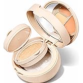 3 in 1 Travel Makeup Compact Foundation Concealer &amp; Setting Powder Kit | Designed for women on the go&mdash;ideal for travel, commuting, vacations, office use, and quick daily makeup touch-ups.