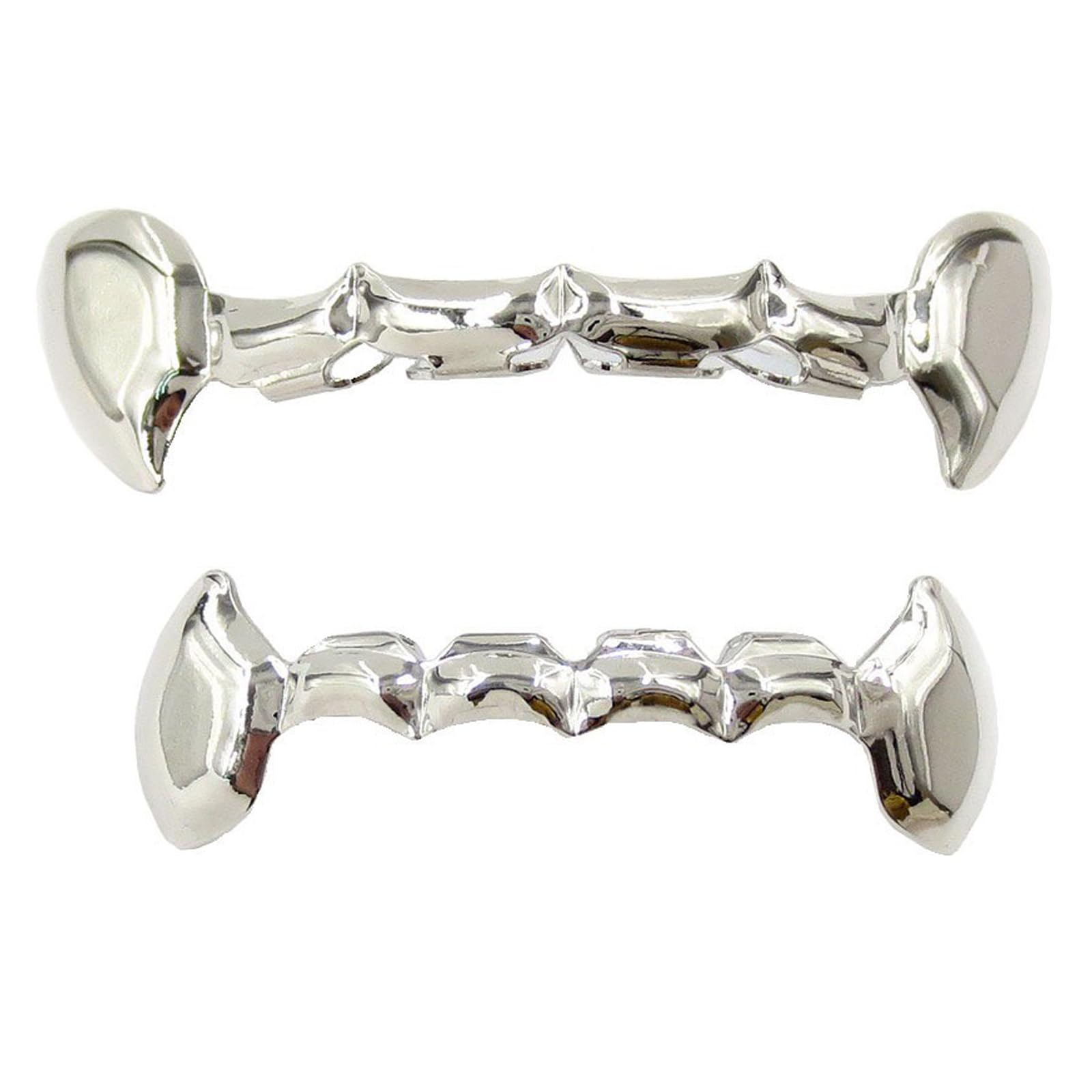 Qiwenr Hip Hop Teeth Grills, Rapper Braces, Bottom Grills, Hip Hop Custom Fit Polished Teeth Grillz, for Music Festivals, Fashion Shows, Halloween, Parties, Cosplay, Decoration