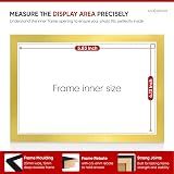 Alison Kingsgate Sleek A6 Picture Frame Engineered Wood Gold Perspex Front view 4