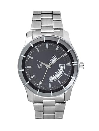 Rico Sordi Mens Black dial & Silver Strap Metal Watch