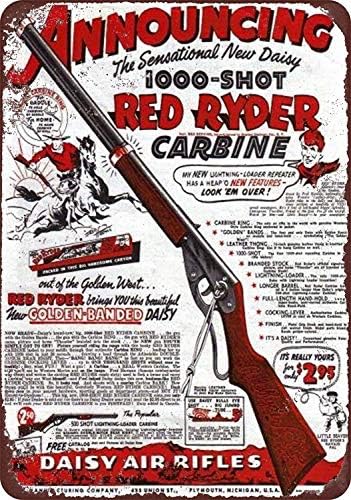 Yilooom 1940 Daisy Red Ryder Bb Gun Vintage Look Retro Vintage Metal Signs Novelty Wall Plaque Wall Art Decor Accessories Gifts