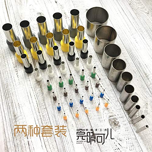 Eaglers Clay Cut Molds - Pottery Ceramics Tools - Steel+Plastic Indentation Rounder Cut - Round Mold Environment Box Packaging 40Pcs for Set