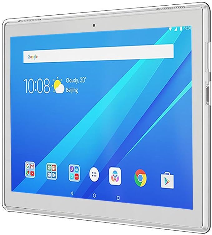Amazon Com Lenovo Tab 4 10 Case Gosento Crystal Clear Shock Absorption Cover Soft Tpu Gel Anti Scratch Transparent Back Case For Lenovo Tab4 10 Frosted White Computers Accessories
