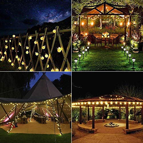 Toodour Solar String Lights 50 LED 29.5ft Solar Patio Lights with 8