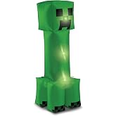 Minecraft Creeper Inflatable Lawn Decoration, Official Minecraft Party Decor, 4 Foot Inflating Creeper
