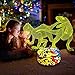Night Lights for Kids Dinosaur Lamp 3D Kids Night Light 7 Colors Change Dinosaur Toys with Remote Control Christmas Birthday Gifts for Girls Boys Kids Baby Lover (Indoraptors)