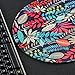 Mouse Pad (9.8 inch x 9.8 inch),Lizimandu Premium Quality Pattern Anti Slip Computer PC Round Mouse Mat Soft Comfort Feel Finish(Maple-Leaves)