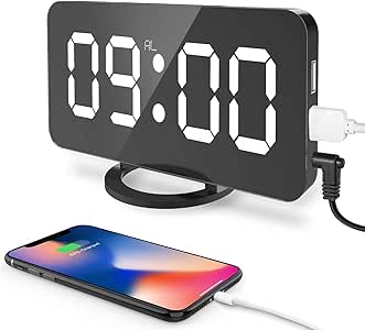 reloj despertador con cargador usb
