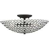 Livex Lighting Cassandra 3 Light Black Ceiling Mount