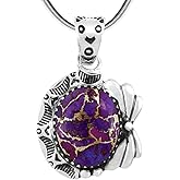 Turquoise Pendant Necklace Sterling Silver 925 (Sterling Silver Pendant with 20" Stainless Chain)