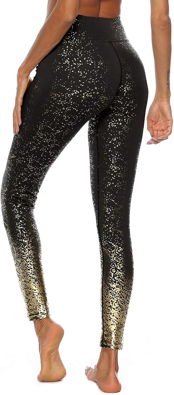 gold workout pants