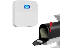 BITIWEND Mailbox Alarm, Wireless Long Range Mailbox Alert, Mailbox Chime Notification System 600 ft Long Range LED Light Flashing and Sound Reminderser Station for Delivered Mail