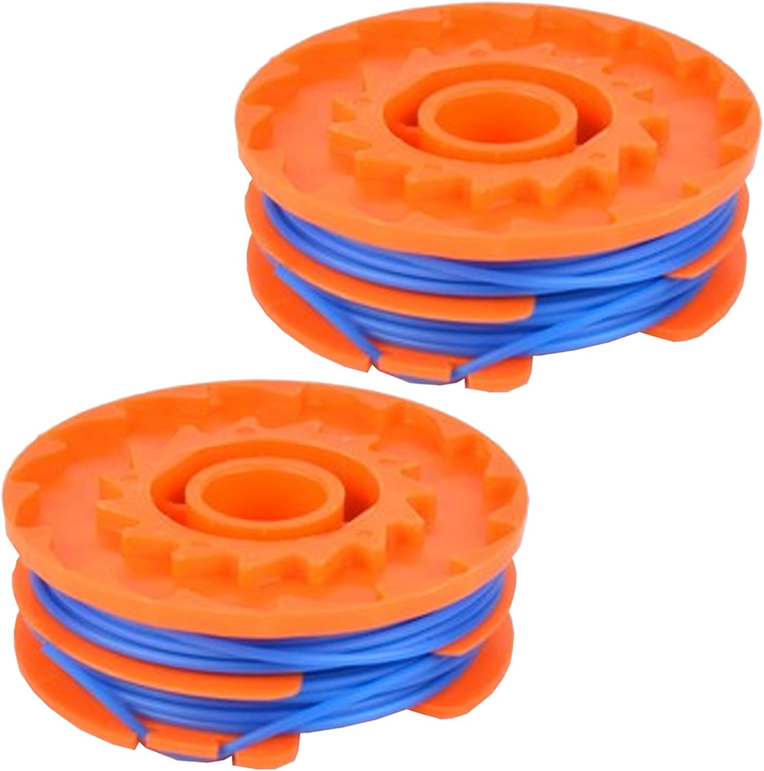 SPARES2GO 5m Twin Line & Spool Compatible with Titan TTB820GGT Trimmer Strimmer (Pack of 2)