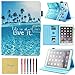 iPad Air 2 Case, iPad Air Case, iPad 9.7 2017 / 2018 Case, Dluggs PU Leather Folio Smart Cover with Auto Sleep/Wake Function for Apple 9.7 Inch Tablet iPad 6th / 5th Gen, iPad Air 1/2, 01 Beach