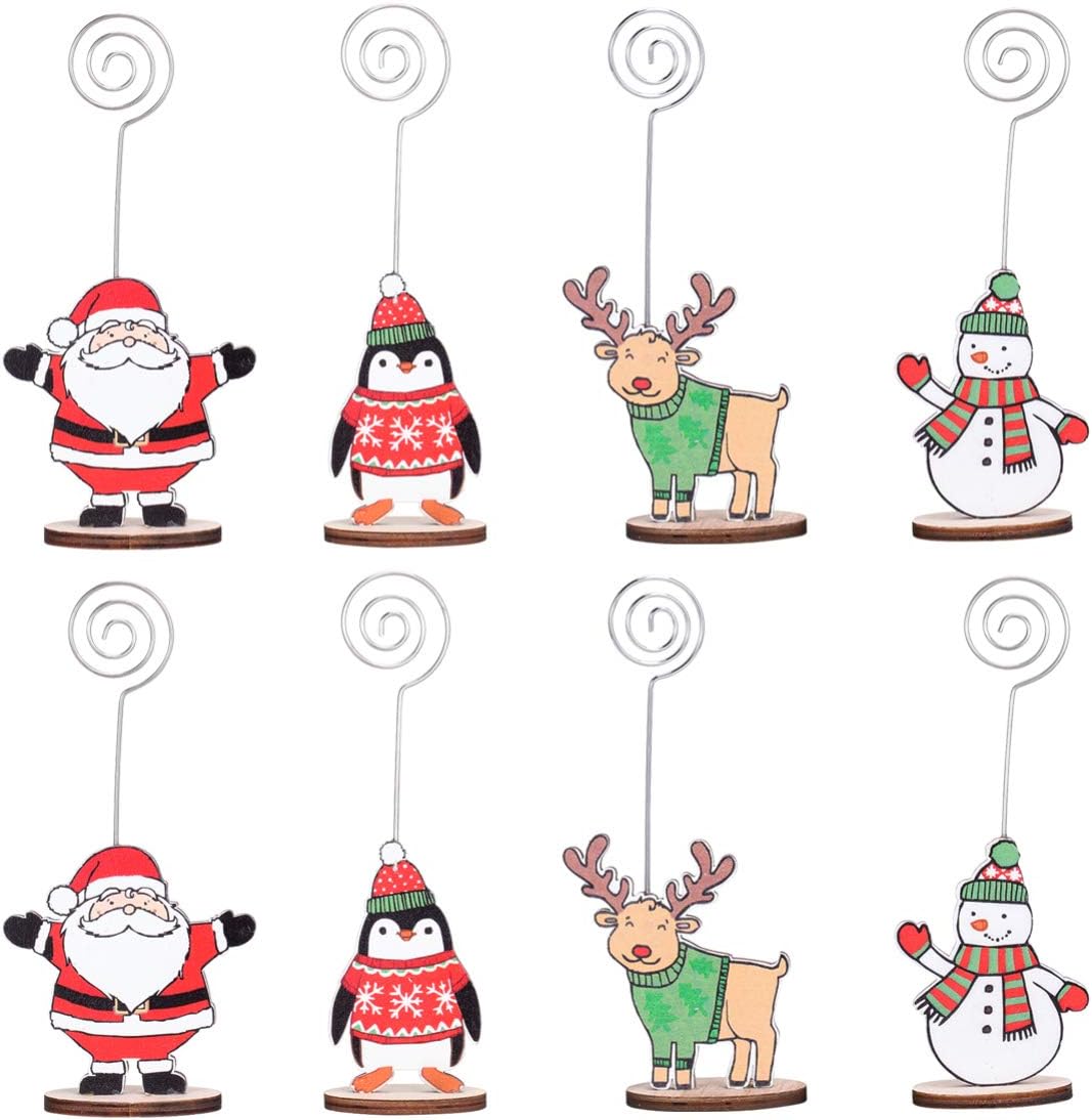 Amazon Nuolux メモホルダー メモ クリップ 写真 スタンド 卓上 ホルダー 可愛い クリスマス 漫画 8枚セット 状差し メモホルダー 文房具 オフィス用品