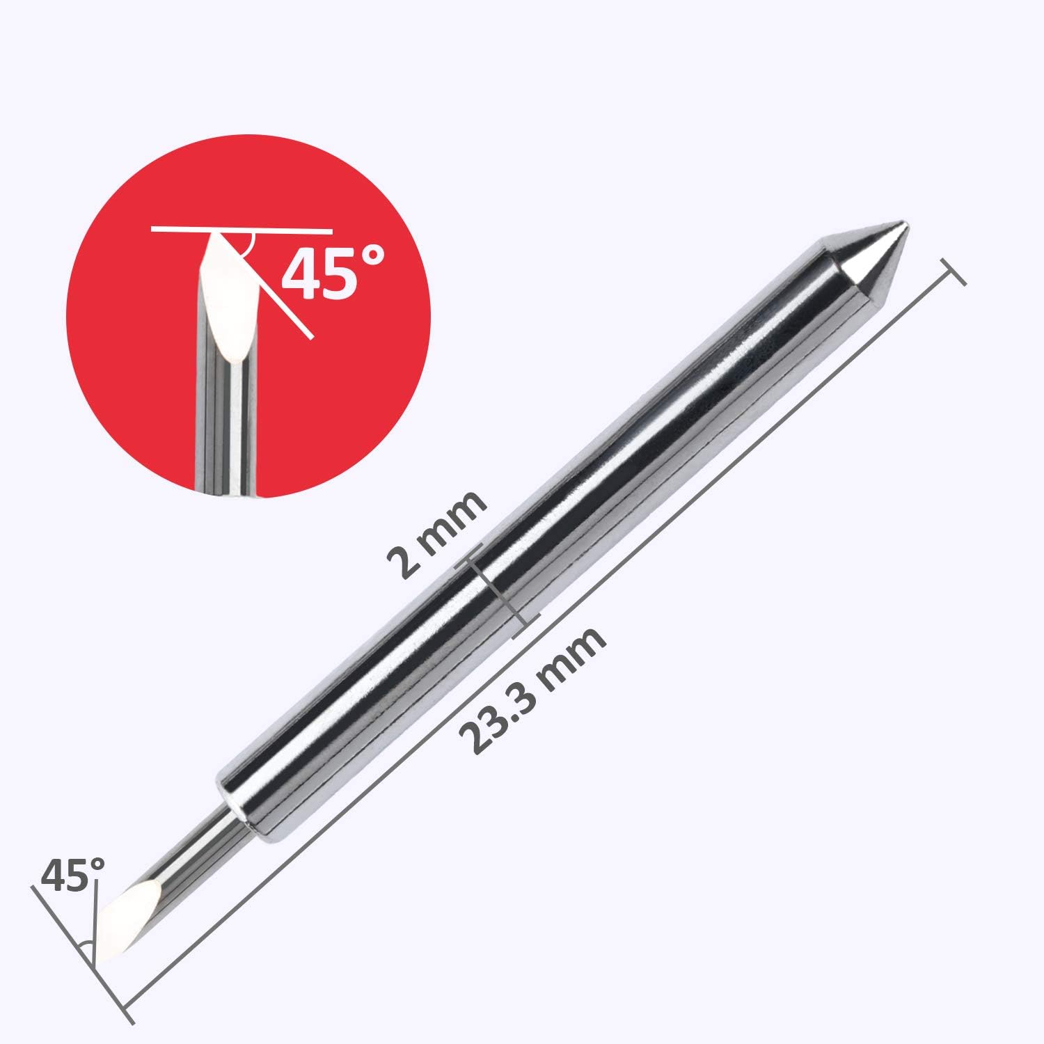 HQMaster 45 Degree Tungsten Steel Lettering Blade Vinyl Cutter Blades for Roland Cutting Plotter Red Cap Pack Of 10: Home Improvement