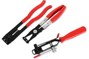 Acrux7 3 Pcs CV Boot Clamp Pliers Set, CV Joint Ear Clamp Banding Tool Kit, Hose Axle Clamps Plier Repair Tool for Car Auto ATV UTV Accessories