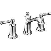 Moen Dartmoor Chrome Two-Handle High Arc Widespread Bathroom Sink Faucet for 3-Hole Setups with Valve Included, TV6805