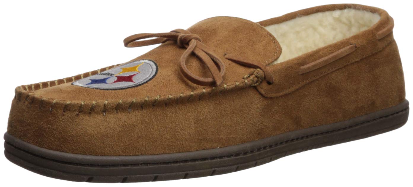 Pittsburgh Steelers Mens Moccasin Slipper Large
