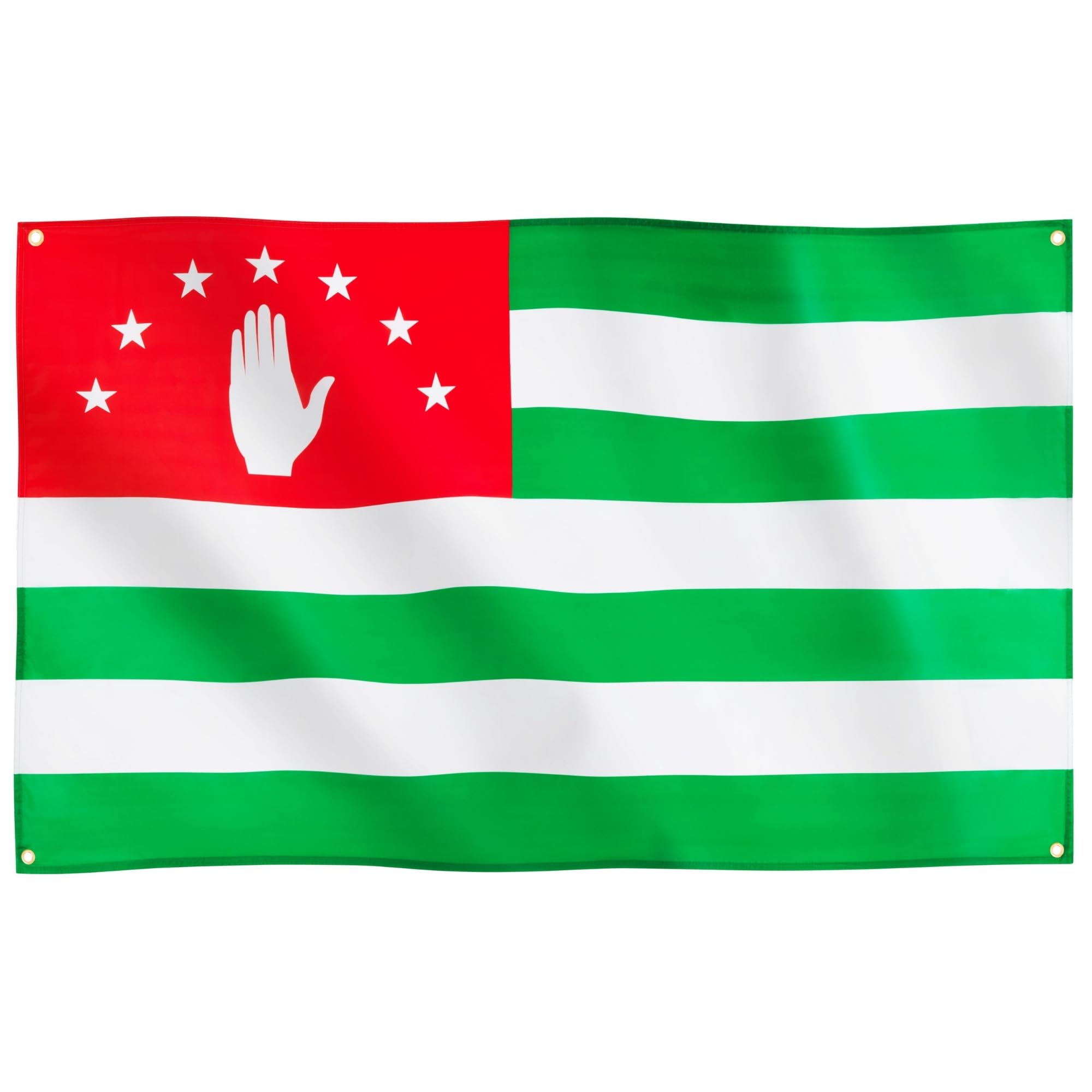 Runesol Abkhazia Flag, 91x152cm, 3ft x 5ft, 4 Grommets, Eyelet In Every Corner, National Flag, Abkhaz Republic, Premium Flags, Inside, Outside, Vivid Colours — image 1