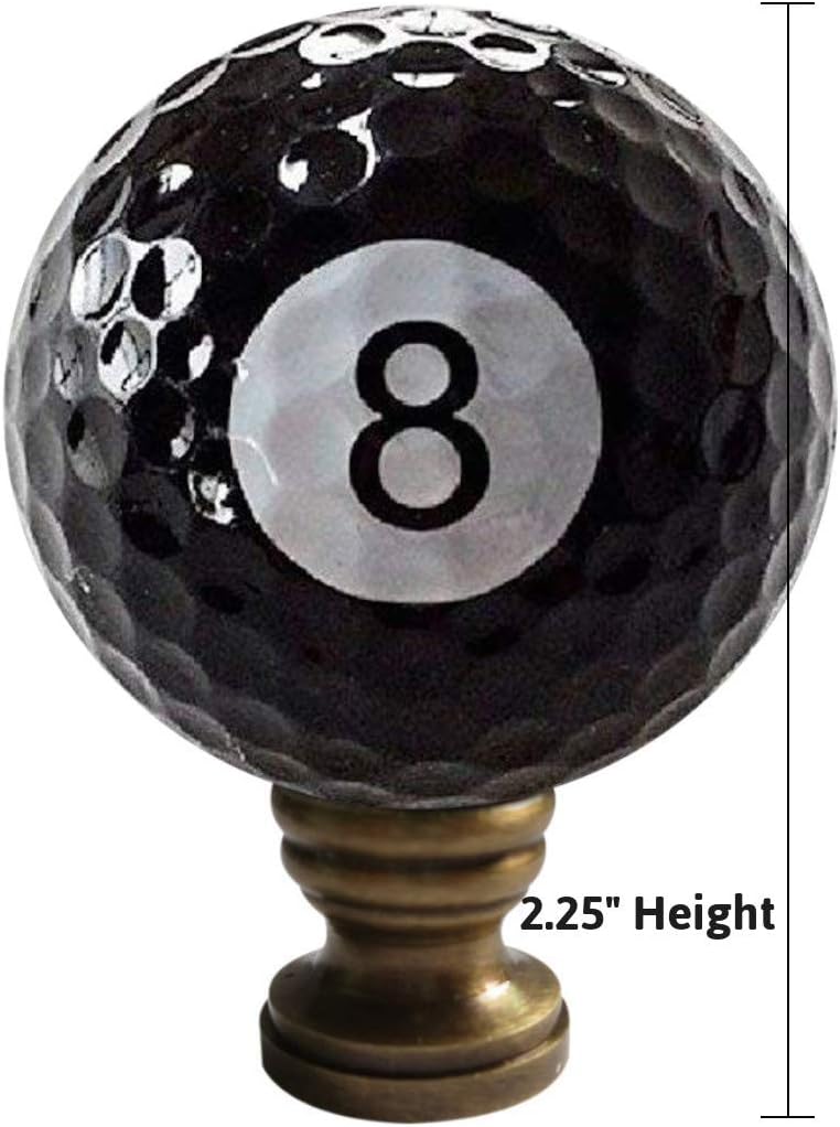 magic rack billiards on 8 Ball Billiard Lamp Finial Black 2 25 H Amazon Com