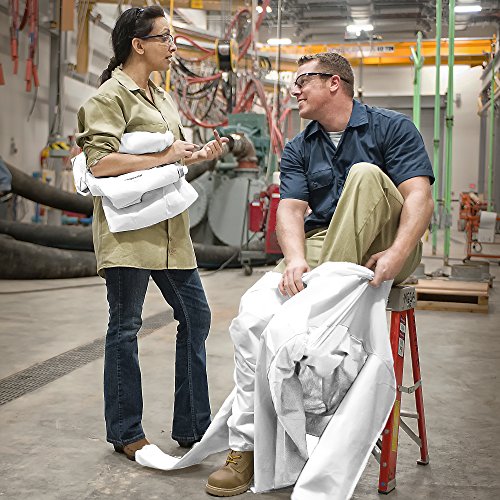 Kleenguard A10 Light Duty Coveralls (10631), Zip Front, Elastic Wrists, Hood, Boots, Breathable Material, White, 2XL, 25 / Case