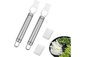 2 Slicing Knives, New Kitchen Gadgets Stainless Steel Scallion Knife, Multi-Functional Kitchen Slicing Flower Tool